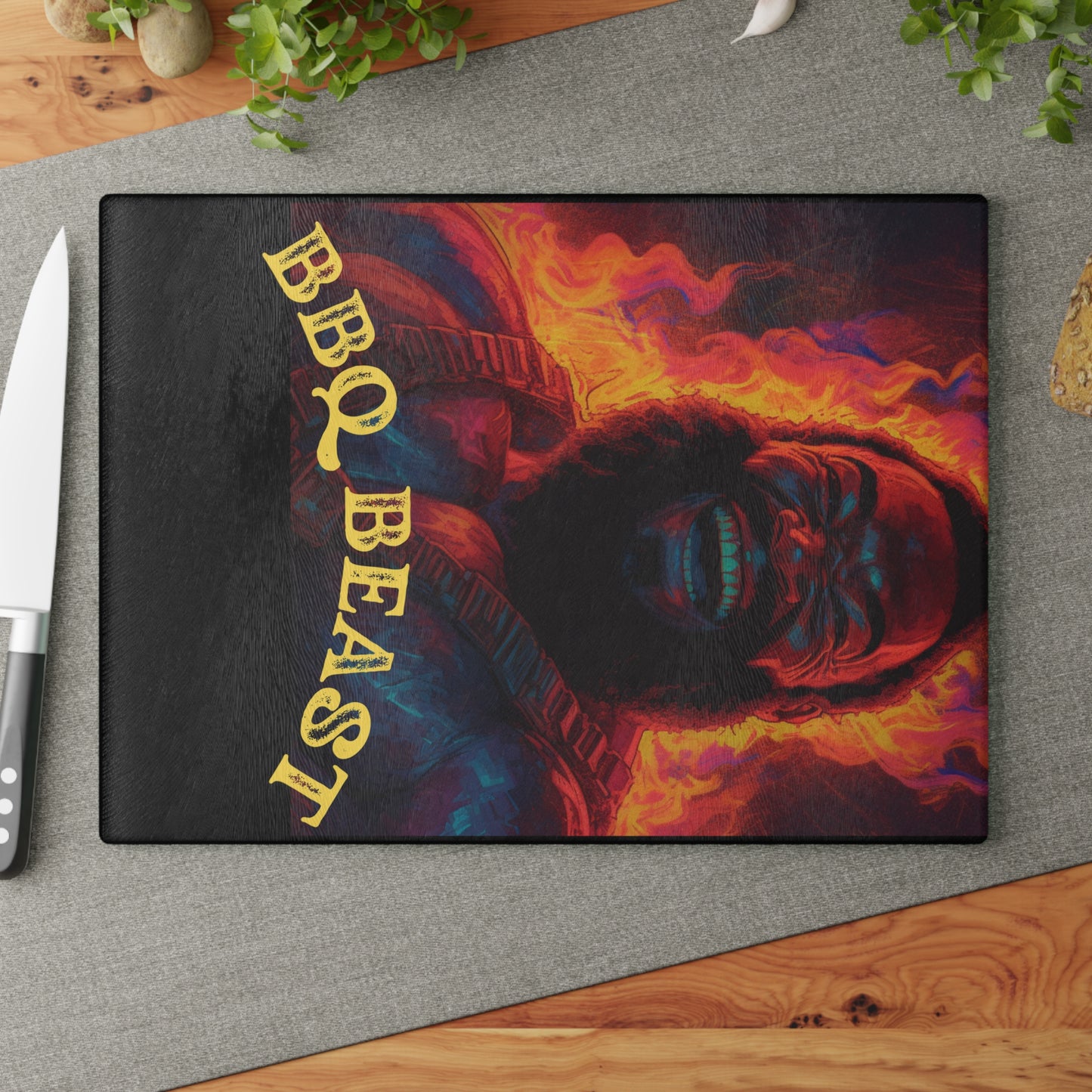 BBQ Beast Glass Cutting Board