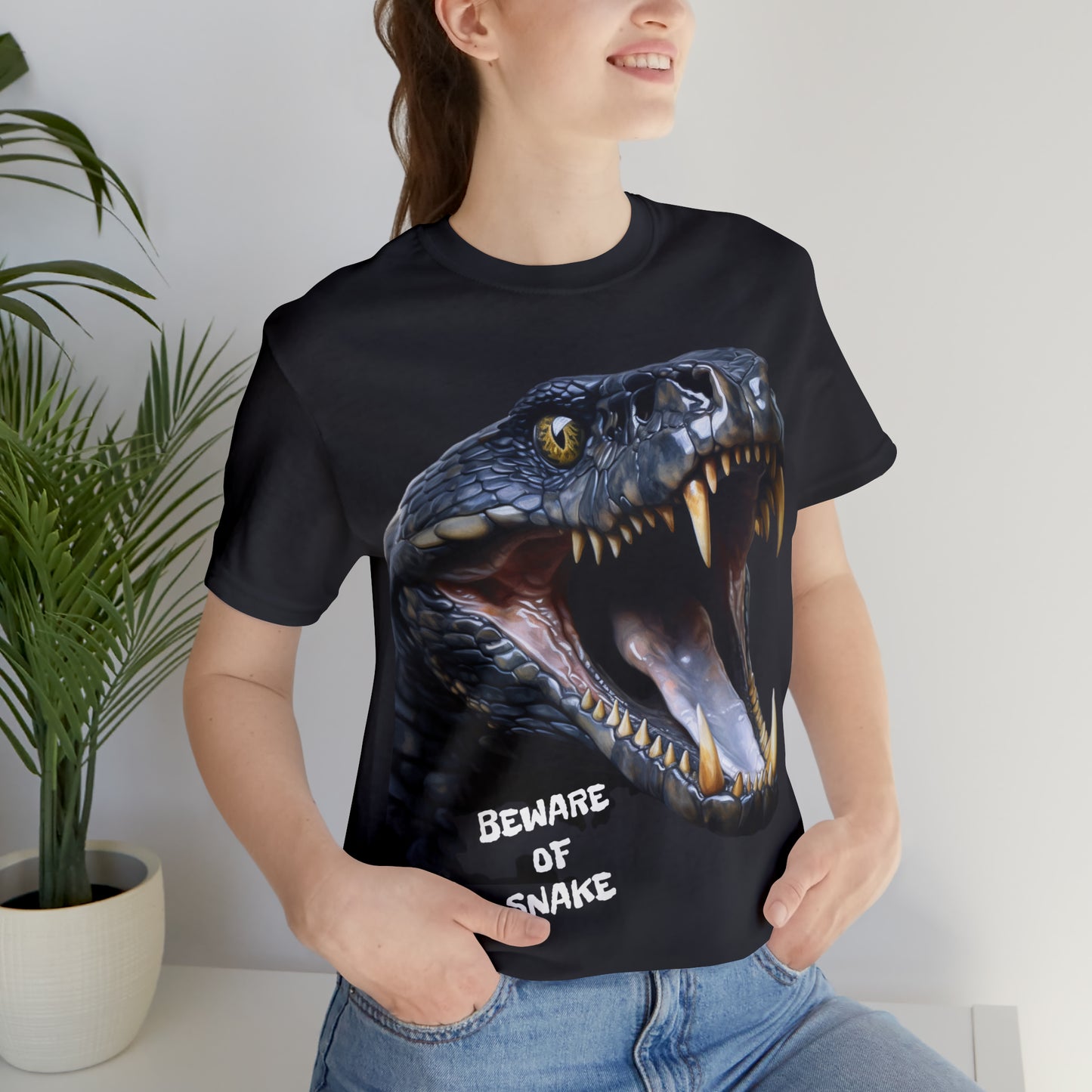 BEWARE OF SNAKE Unisex Jersey Short Sleeve Tee