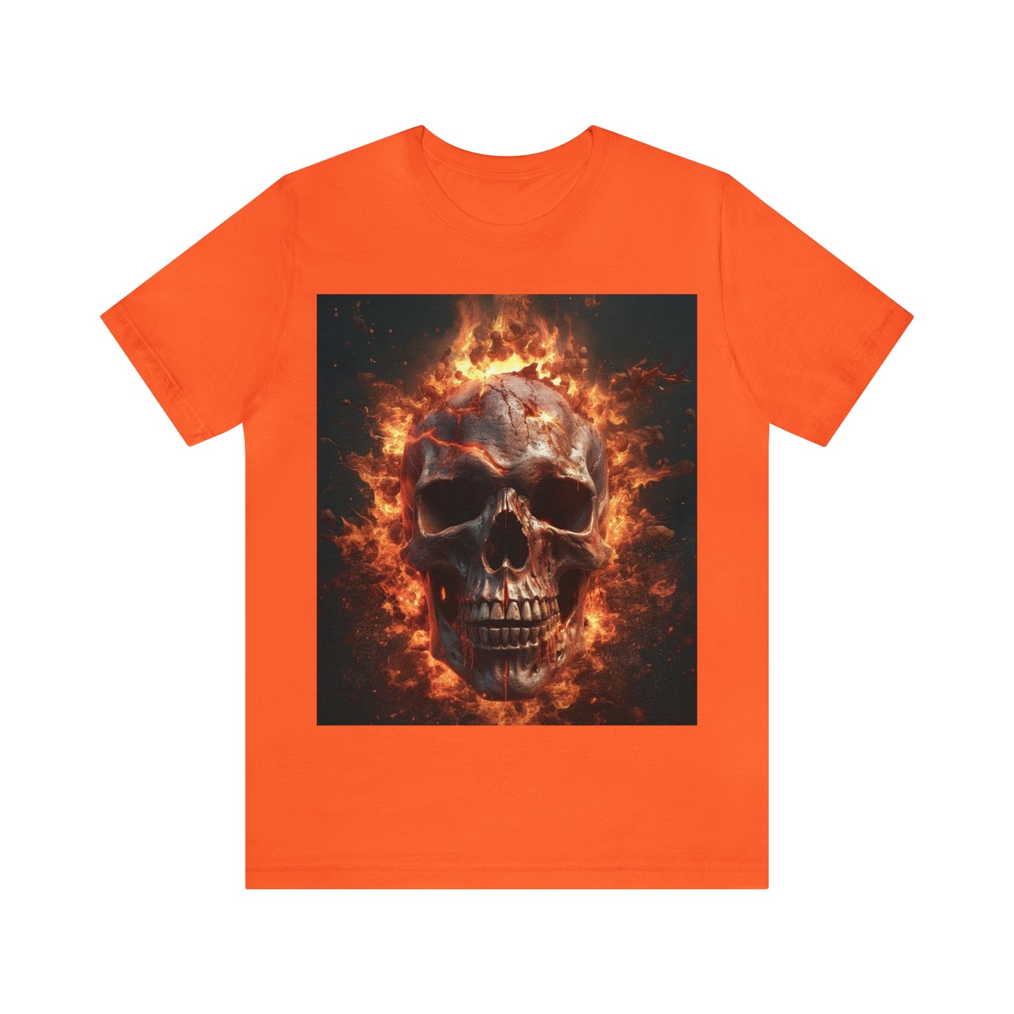 Flaming Skull Unisex Jersey Short Sleeve Tee