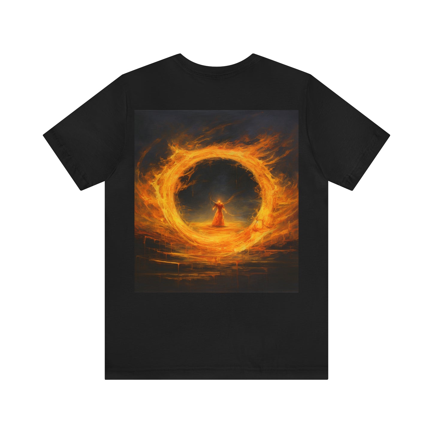 Flaming Skull Unisex Jersey Short Sleeve Tee