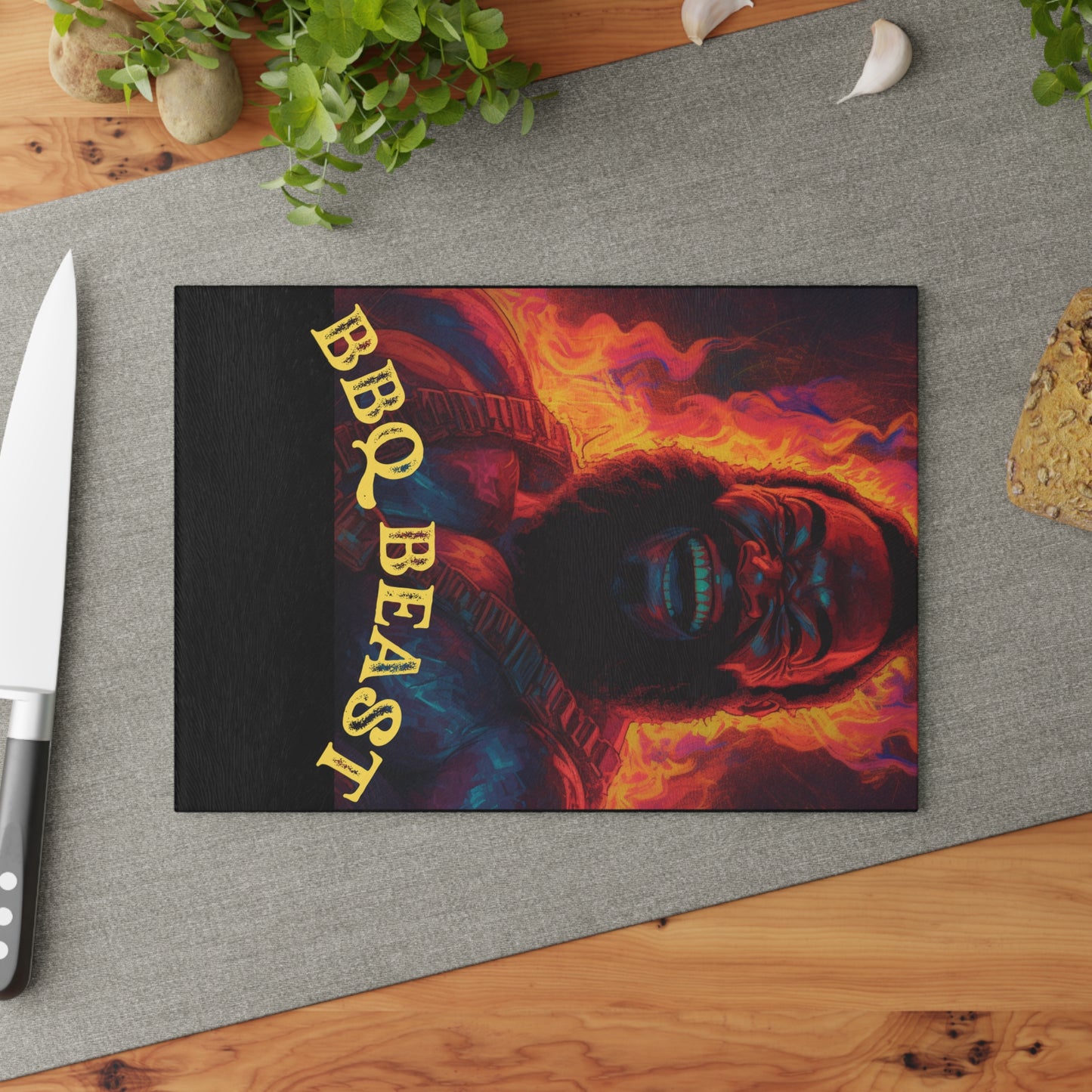 BBQ Beast Glass Cutting Board