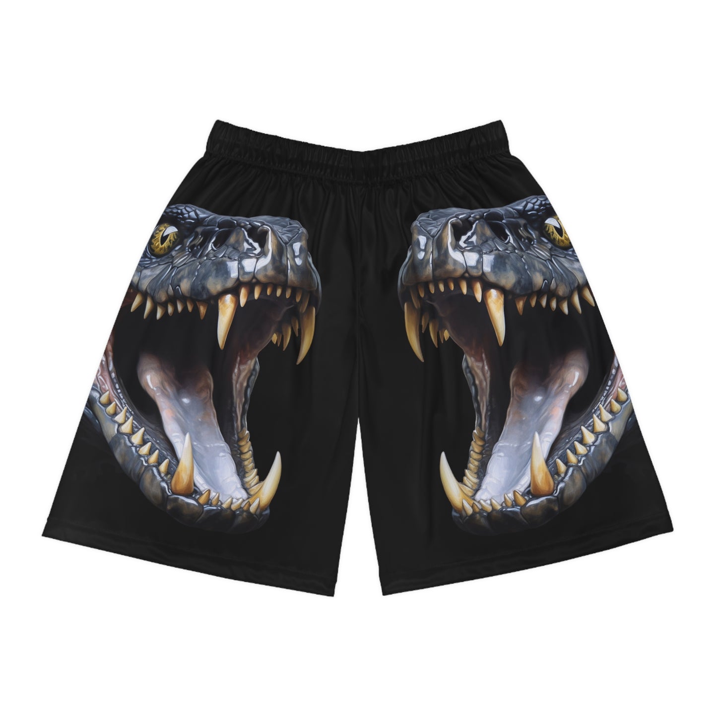 Black Snake Basketball Shorts, front view