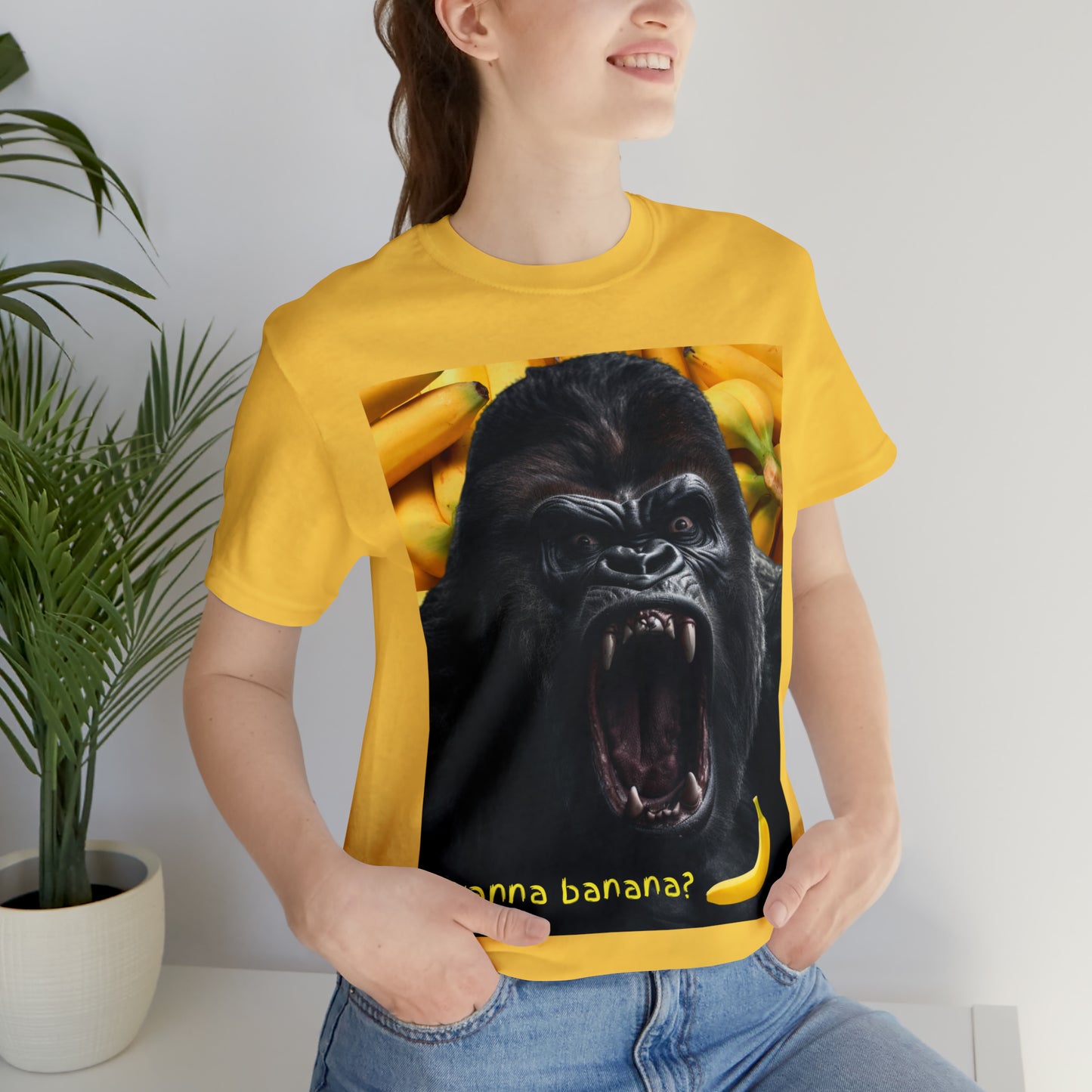 WANNA BANANA? Unisex Jersey Short Sleeve Tee