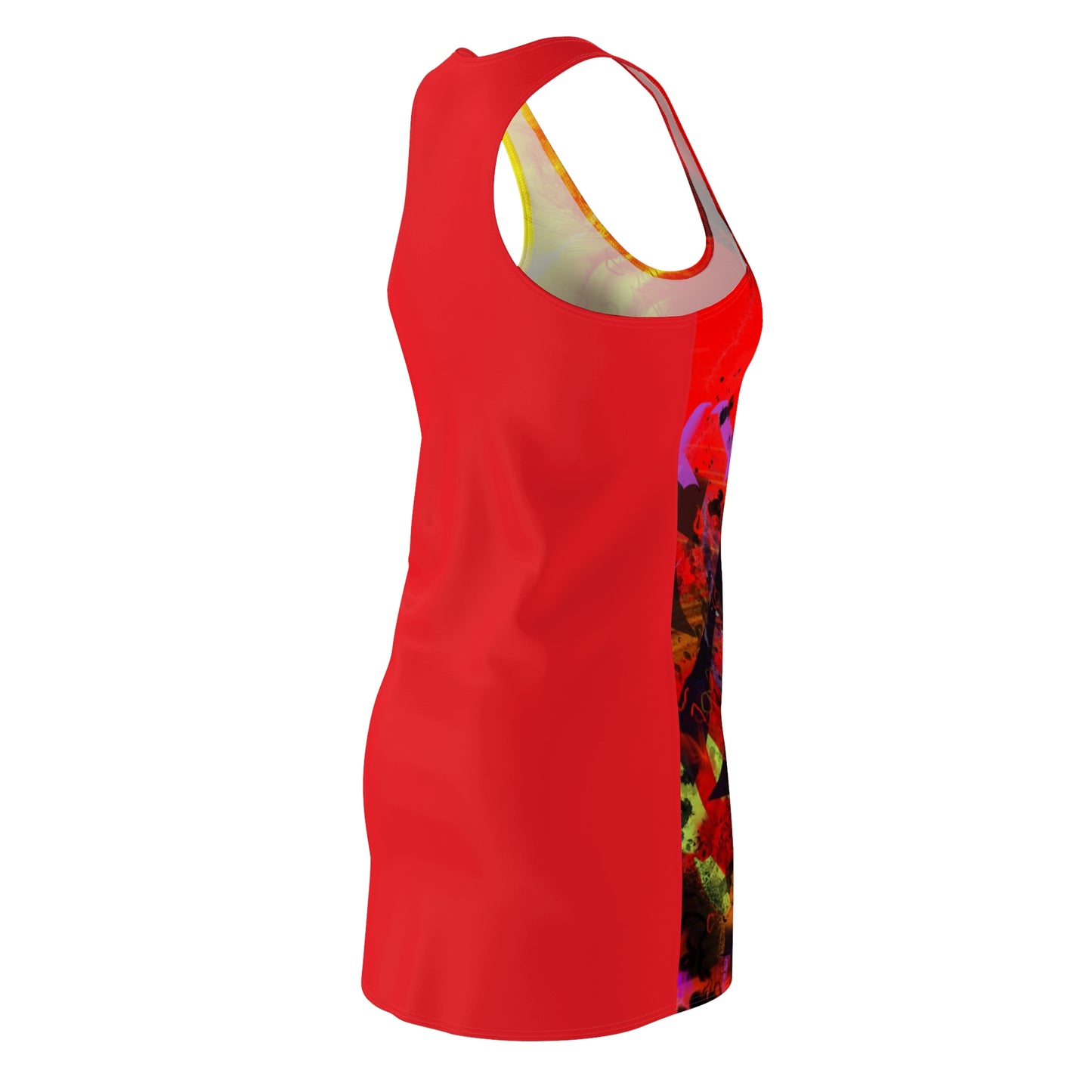 Abstract Red Women's Racerback Dress