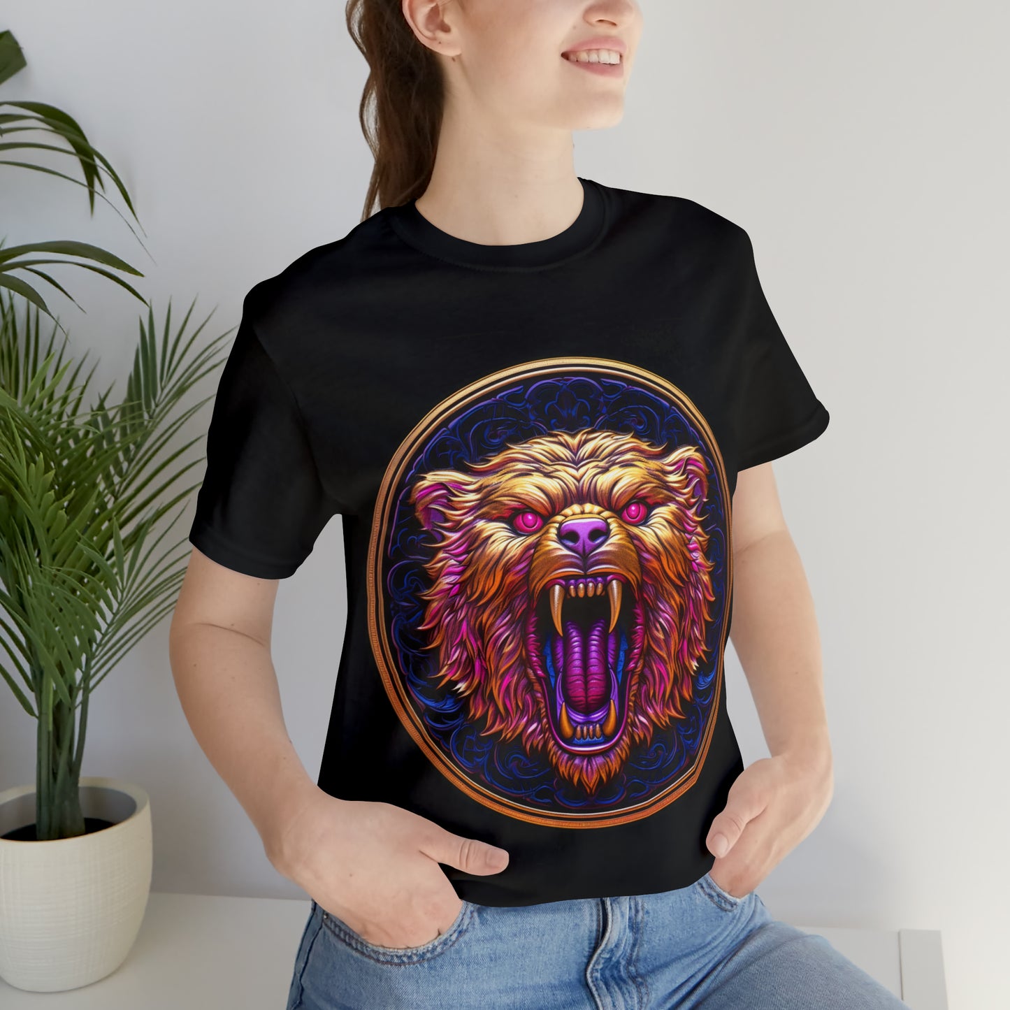 Bear Spirit Animal Unisex Jersey Short Sleeve Tee