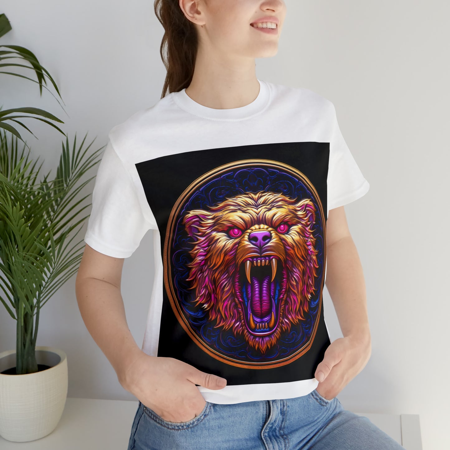 Bear Spirit Animal Unisex Jersey Short Sleeve Tee