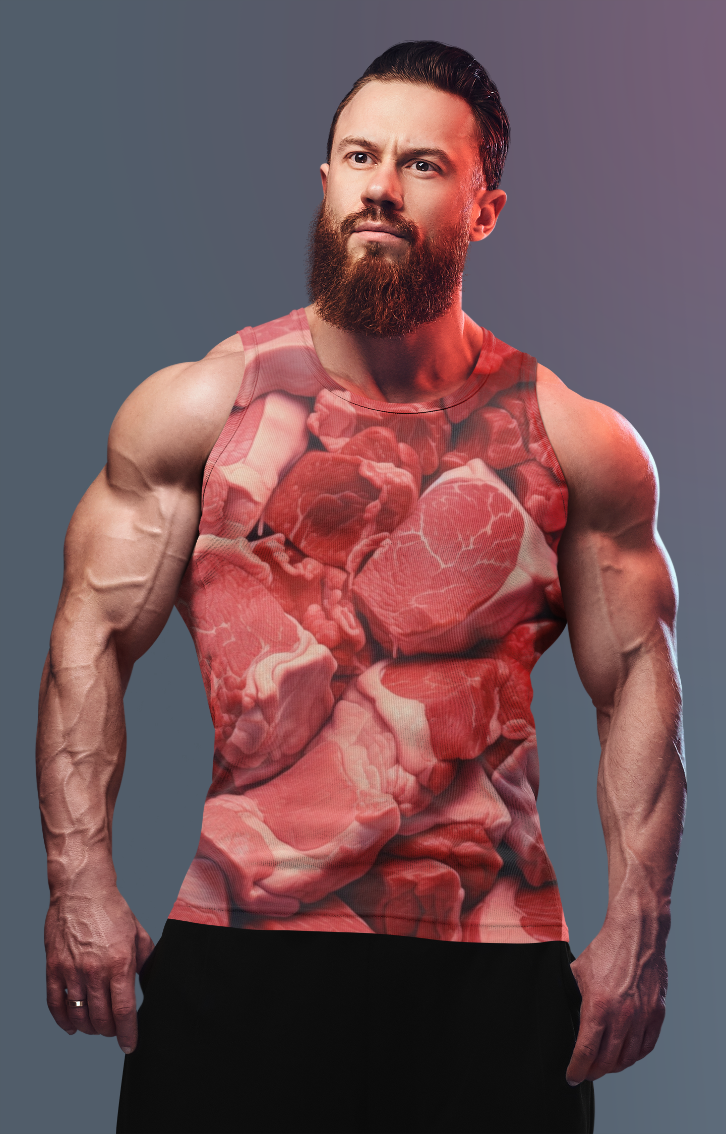 Raw Meat tank top,  front view