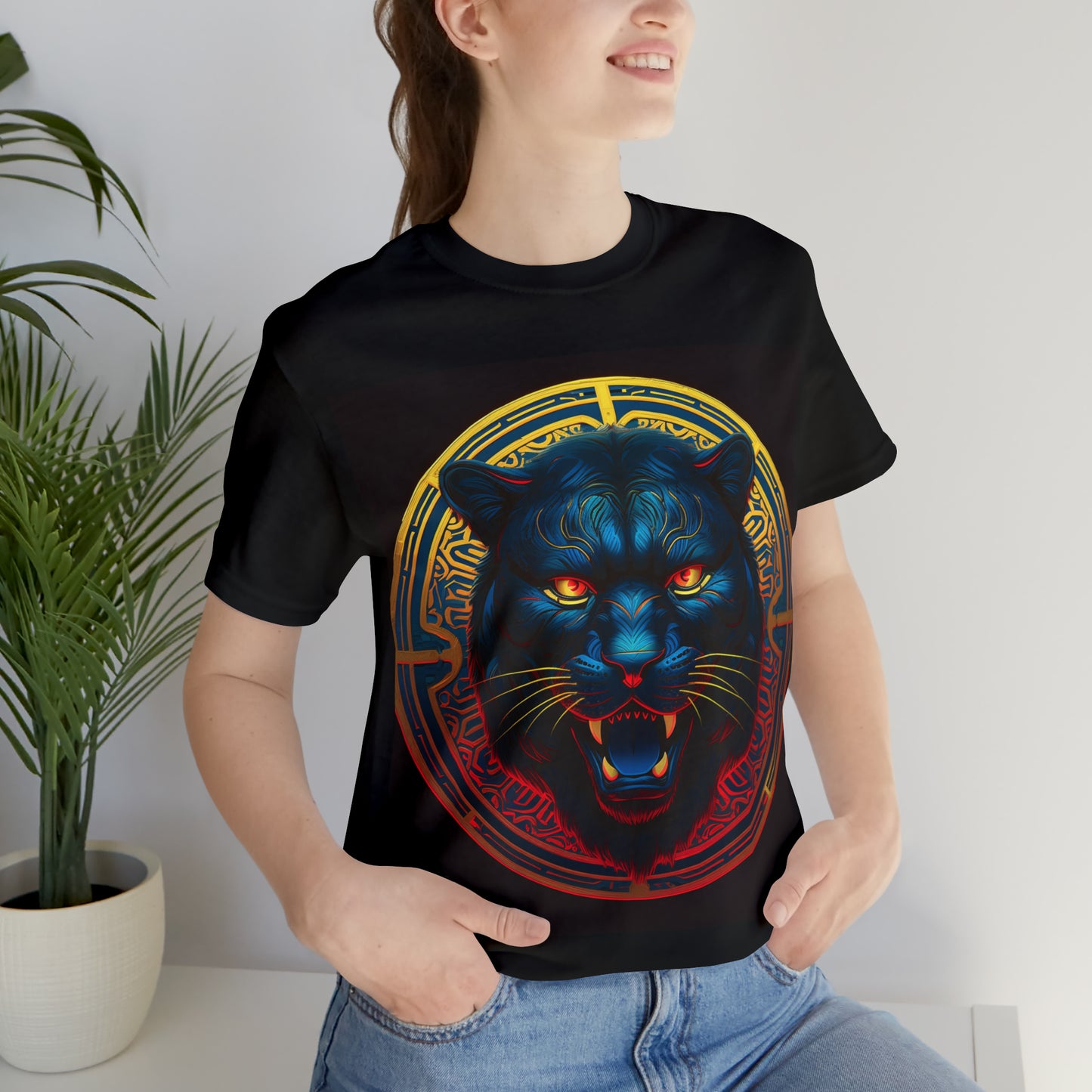 Panther Spirit Animal Unisex Jersey Short Sleeve Tee